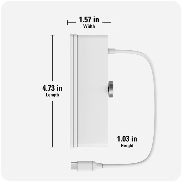 Alt view image 9 of 10 - HyperDrive 6in1 USB Hub Adapter: HDMI 4K60Hz, USB-C 10Gbps, 2 USB-A 10Gbps, SD UHS-I, MicroSD UHS-I for iMac 2021 24 inch
