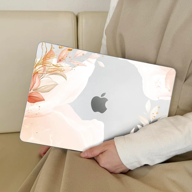 Alt view image 9 of 10 - Loyrina Designed for New MacBook Air 13.6 inch Case 2025-2022 A3240 M4 A3113 A2681, Ultra-Thin Laptop Hard Shell Case for MacBook Air 13.6" with Keyboard Cover & USB Adapter, Abstract Flowers