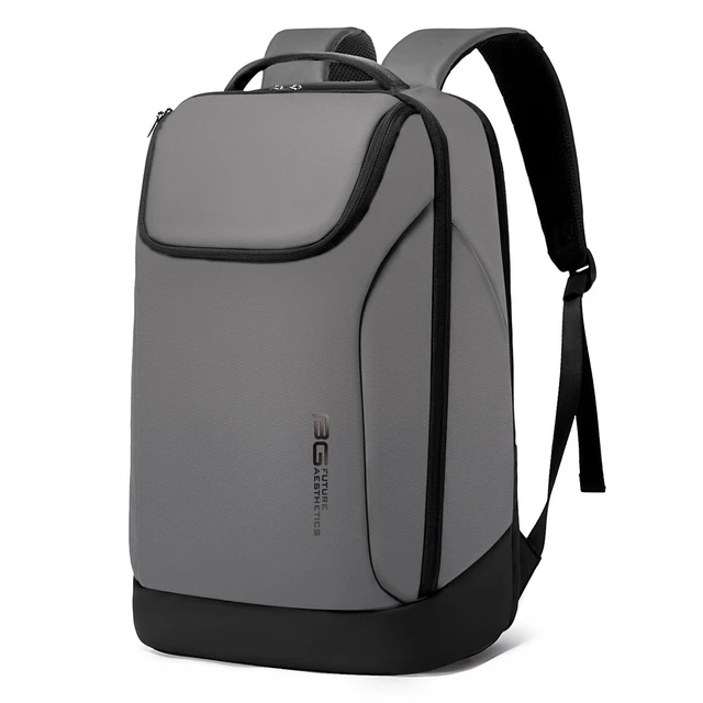 Alt view image 6 of 10 - FUTURE AESTHETICS Business Smart Backpack Waterproof for women,men,Fight Approved Durable Backpack suitable as overnight and travel backpack (Grey)