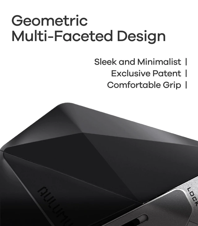 Alt view image 8 of 10 - Aulumu A39 Geometric AirPods Pro 3 Case with Lock ^^ Protective Cover with Nylon Buckle ^^ Alloy Armour ^^ Compatible with Apple AirPods Pro 3rd Generation Case (2025) - Black
