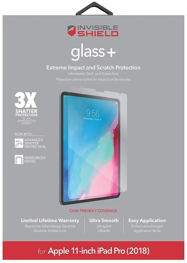 Alt view image 5 of 6 - Invisible Shield ZAGG InvisibleShield Glass Plus - Tempered Glass Screen Protector Made for The Apple iPad Pro 11 Inch - Clear