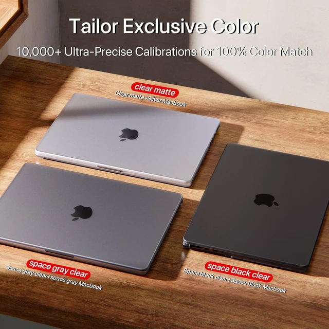 Alt view image 10 of 10 - Soonjet for MacBook Pro 14 inch Case ^^ M5 M4 M3 M2 M1 Pro/Max 2025-2021 ^^ Same as Bare-MacBook ^^ Protective Hard Shell Laptop Cover ^^ Frosted Clear