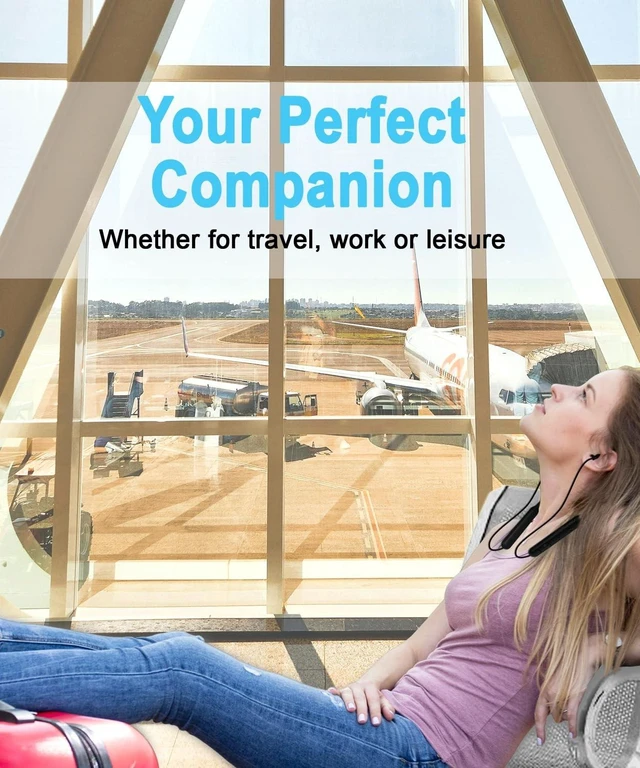 Alt view image 9 of 10 - HomeSpot Lightweight Wireless Neckband Sleep Earbuds Side Sleeper Earpiece Superior Audio Quality 28-Hour Battery Life JY110-S1
