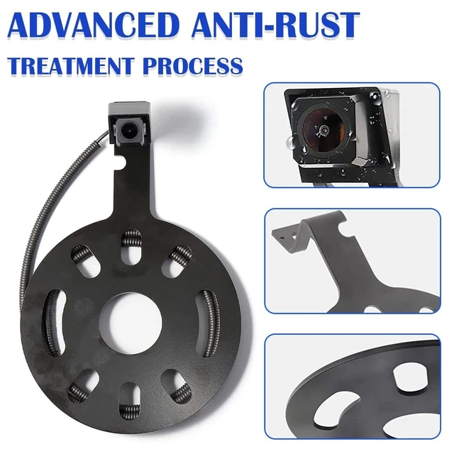 Alt view image 10 of 10 - WASTOREEL Car Backup Camera Reverse Rear View Spare Tire Mount Camera Kit Compatible with Jeep Wrangler JK 2007-2018 W/Wire Adapter Waterproof Wide Angle Guidelines