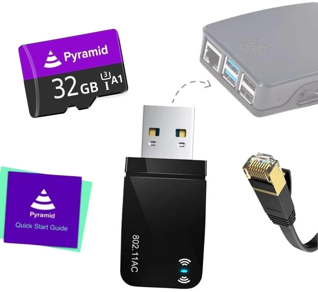 Alt view image 2 of 2 - PiFi (Pyramid Edition) - Gigabit Travel Router Kit for Raspberry Pi 4