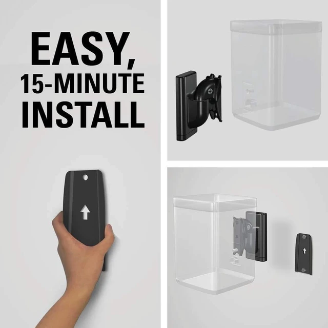 Alt view image 9 of 10 - Sanus Universal Speaker Wall Mount for Small Speakers Compatible with Bose, Harmon Kardon, JBL, KEF, Klipsch, Roku, Polk, Sony & Others - Pair
