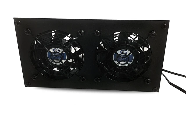 Alt view image 5 of 8 - CabCool 802 Lite Dual 80mm Fan Cooling Kit for Cabinet & Home Theaters