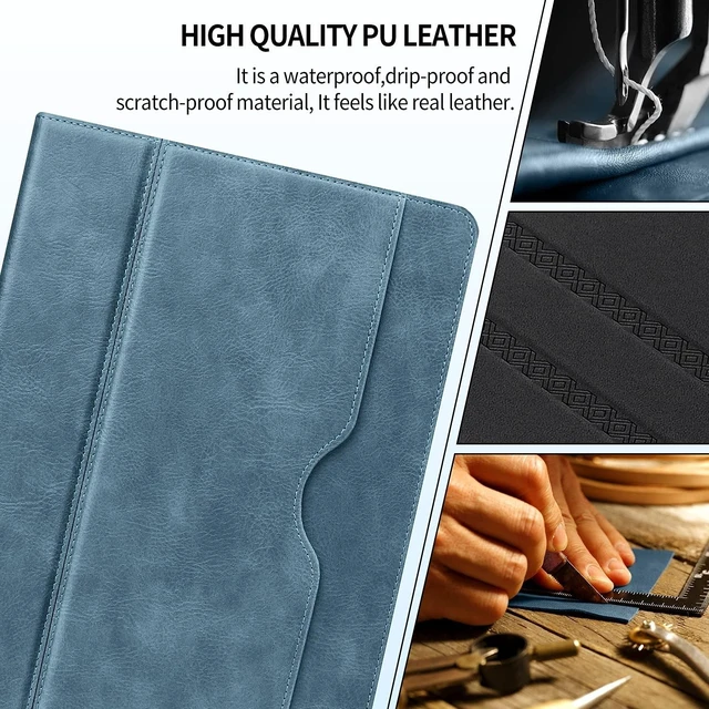 Alt view image 10 of 10 - H HOLIMET Case for iPad Air 3rd Generation/iPad Pro 10.5 inch Case with Pencil Holder Soft TPU Stand Smart Cover, Auto Wake/Sleep Stand for 10.5" iPad Air 3 2019 / iPad Pro 2017 (Blue)