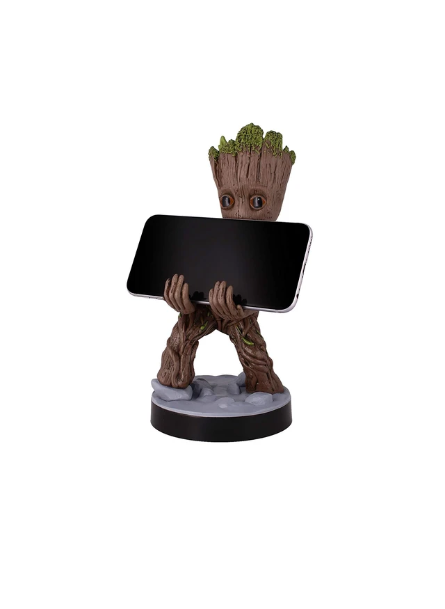 Alt view image 6 of 10 - Exquisite Gaming: Guardians of The Galaxy: Toddler Groot - Original Mobile Phone & Gaming Controller Holder, Device Stand, Cable Guys, Marvel Licensed Figure, Black