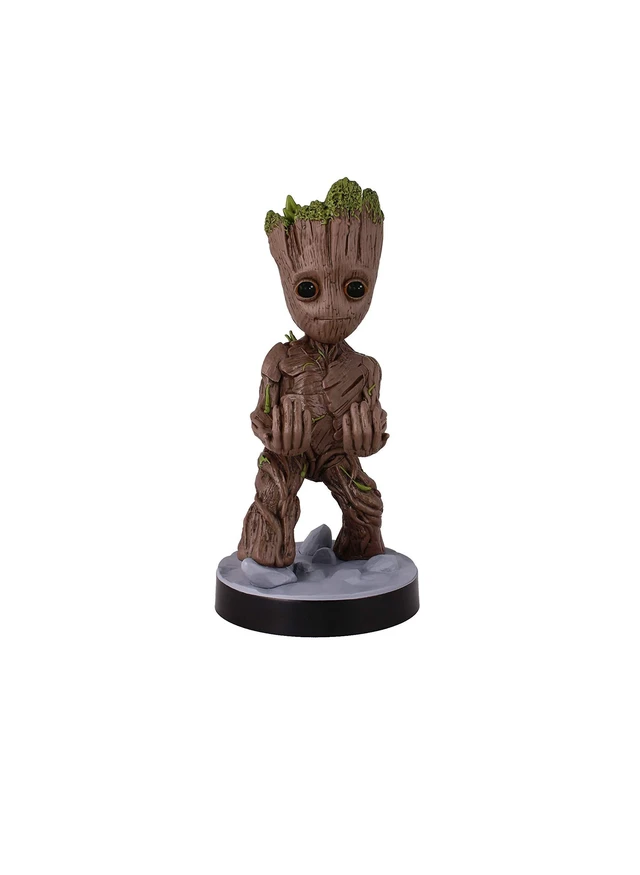 Alt view image 7 of 10 - Exquisite Gaming: Guardians of The Galaxy: Toddler Groot - Original Mobile Phone & Gaming Controller Holder, Device Stand, Cable Guys, Marvel Licensed Figure, Black