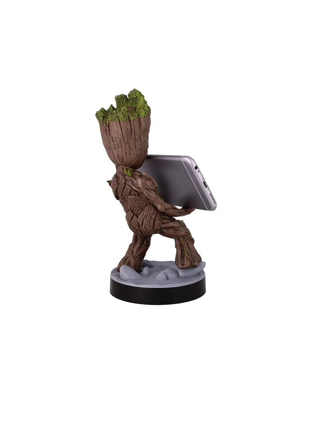 Alt view image 8 of 10 - Exquisite Gaming: Guardians of The Galaxy: Toddler Groot - Original Mobile Phone & Gaming Controller Holder, Device Stand, Cable Guys, Marvel Licensed Figure, Black