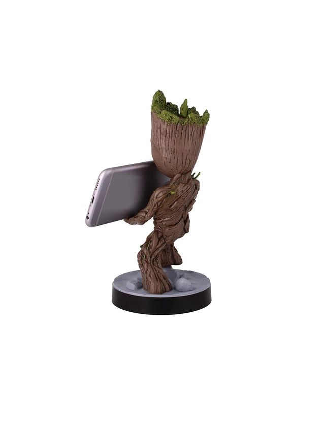 Alt view image 10 of 10 - Exquisite Gaming: Guardians of The Galaxy: Toddler Groot - Original Mobile Phone & Gaming Controller Holder, Device Stand, Cable Guys, Marvel Licensed Figure, Black
