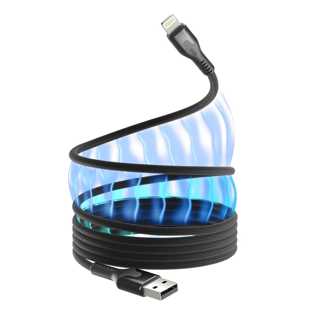 Alt view image 6 of 10 - Statik MagStack USB A to iPhone Cable MFi Certified, Clutter-Free Magnetic Charging Cable, Anti-Tangle Phone Charger Cord, 12W, Compatible with iPhone 14 Pro Max, 13 12 11, 3FT/1M
