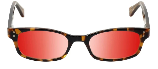 Alt view image 10 of 10 - Medspex Corinne McCormack Channing Color Therapy Reading Glasses +2.00 Tortoise Havana Brown Gold Amber/Amber Brown Womens Fluorescent Light Sensitivity Chromotherapy Chakra Healing