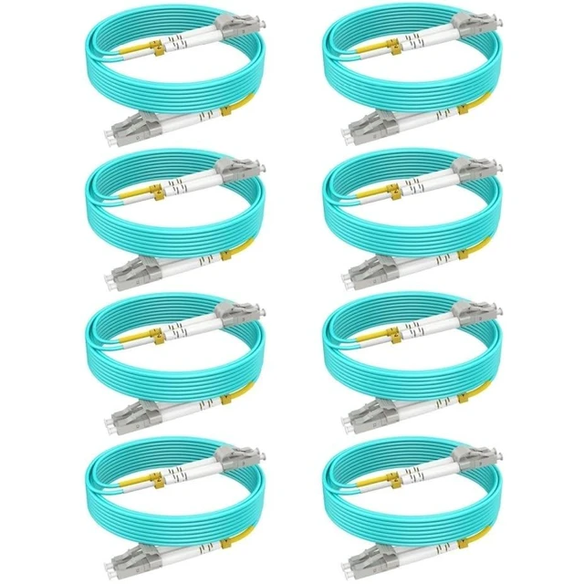 Alt view image 6 of 10 - RamboCables OM4 LC to LC Fiber Patch Cable Multimode 13ft/4m-8PACK, MM Fiber Optic Patch Cable Duplex 10G/40G/100G LSZH,