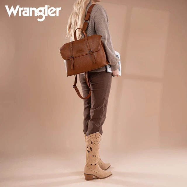 Alt view image 8 of 10 - Wrangler Laptop Bag for Women Messenger Bag 13 inch Briefcase Computer Backpack Convertible Satchel Bag