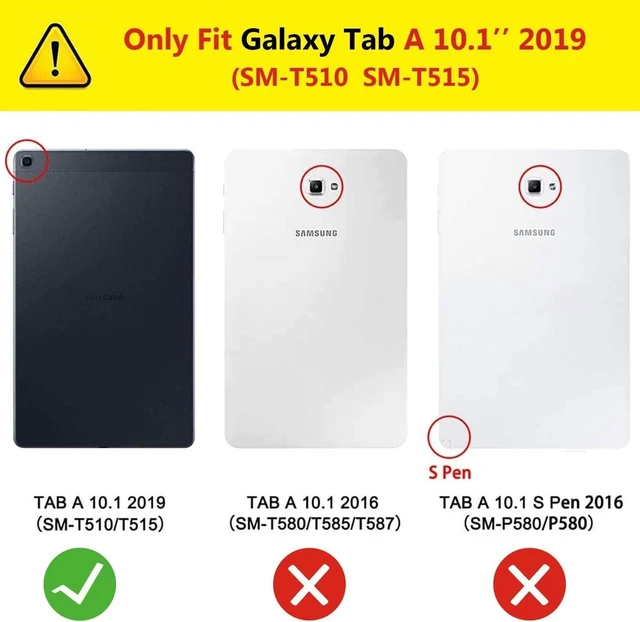 Alt view image 7 of 10 - Case for Samsung Galaxy Tab A 10.1 2019 (SM-T510/T515/T517),Portable Heavy Duty Dropproof Protective Cover Case with 360 Rotating Stand,Handle & Shoulder Strap,Stylus Pen (New Purple)