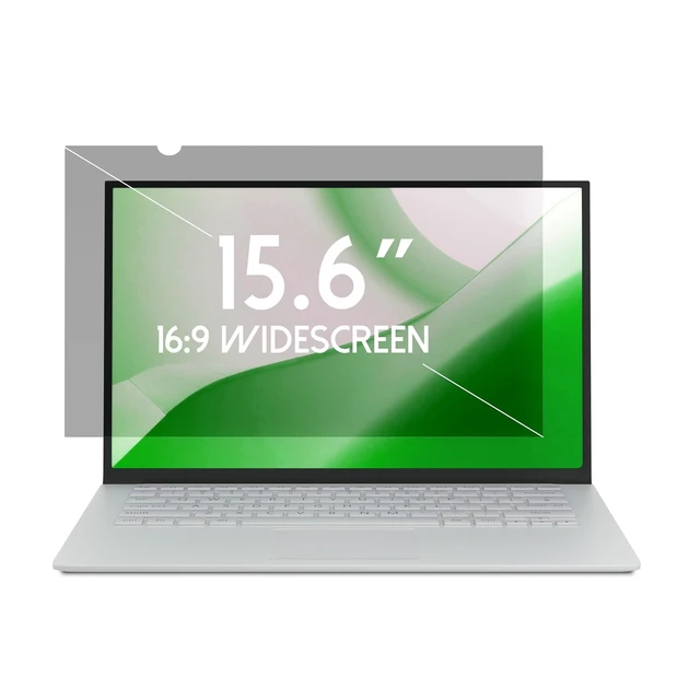 Alt view image 6 of 10 - ANBAC 15.6 Inch Laptop Privacy Screen Shield for 16:9 Wide Display - Anti Glare Computer Privacy Screen Cover ^^ Blue Light Blocking Screen Protector ^^ Scratch Resistant UV Filter ^^ Attachment Type