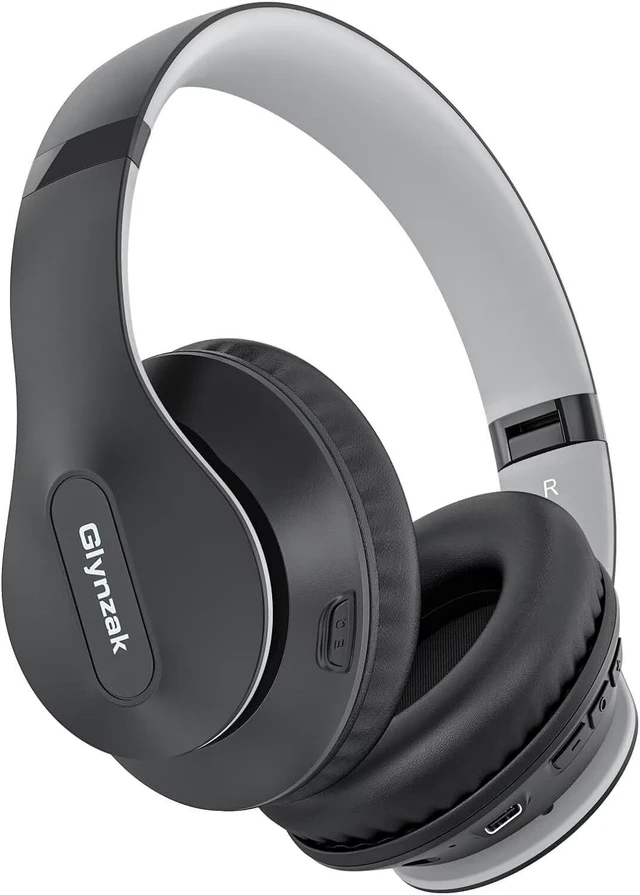Alt view image 6 of 10 - Glynzak Wireless Bluetooth Headphones Over Ear 65H Playtime HiFi Stereo Headset with Microphone and 6EQ Modes Foldable Bluetooth V5.3 Headphones for Travel Smartphone Computer Laptop