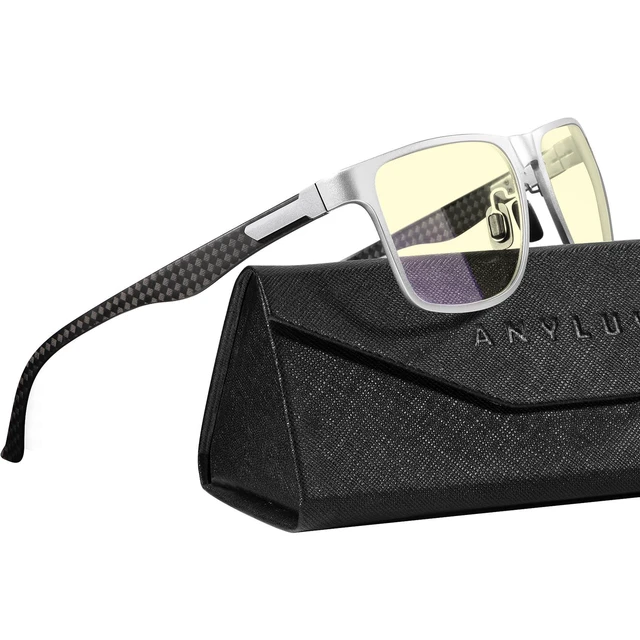 Alt view image 6 of 10 - ANYLUV Blue Light Blocking Glasses Men Computer Gaming Glasses Lightweight Al-Mg Metal Anti Eyestrain Eye Protection
