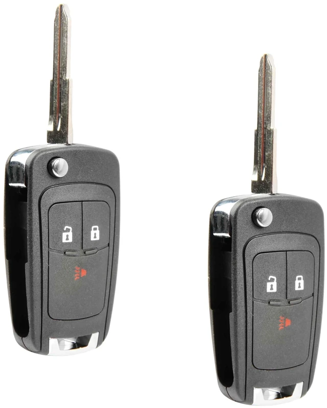 Alt view image 6 of 10 - 2X Key Fob Remote Replacement 3-Button Flip for 2013-2015 Chevrolet Spark (A2GM3AFUS03, 95233524)