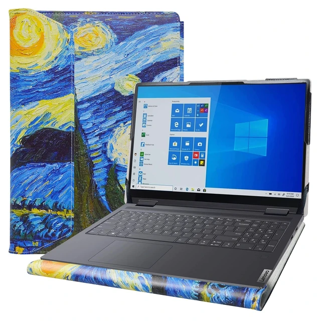 Alt view image 6 of 10 - Alapmk Protective Case for HP EliteBook 660 G11/EliteBook 665 G11/EliteBook 860 G11/ProBook 460 G11/ProBook 465 G11/ZBook Power 16 G11/ZBook Firefly 16 G11/EliteBook 860 G10 G9 16" Laptop,Starry Night