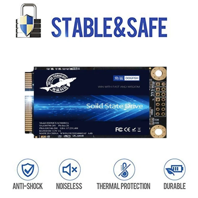 Alt view image 9 of 10 - SSD mSATA 60GB Dogfish Internal Solid State Drive High Performance Hard Drive for Desktop Laptop SATA III 6Gb/s mini sata ssd(60GB MSATA)