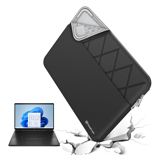 Alt view image 6 of 10 - Smatree Laptop Sleeve for 14 inch HP Dragonfly Pro, Case with Accessory Pocket, YKK Zipper, Patented Super-Corner Design (E460)