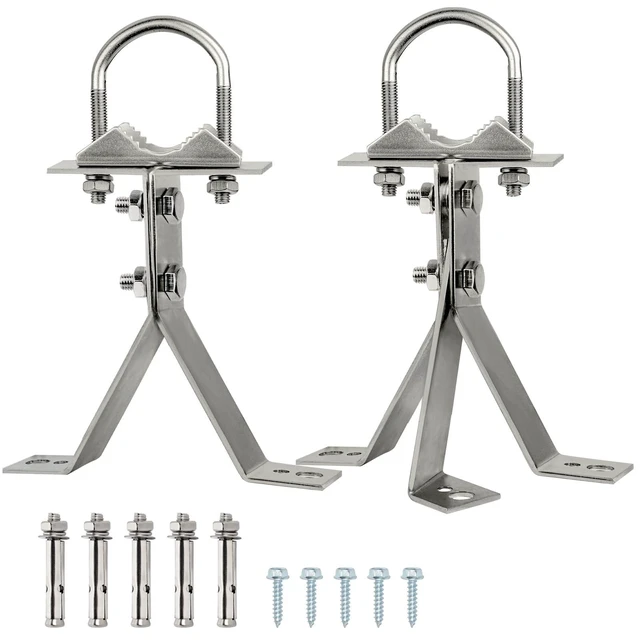 Alt view image 6 of 10 - XRDS-RF Antenna Wall Mount 6 Inch Heavy-Duty Stand Off Wall Mast Mount Windproof Antenna Mounting Bracket (2-Leg + 3-Leg)