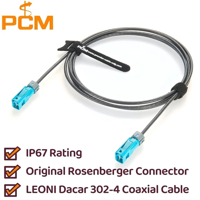 Alt view image 7 of 10 - IP67 Waterproof Rosenberger Fakra Z Female to Female RF Coaxial Cable 59Z163-003-Z Vehicle GPS Antenna Cable for GMSL2 & FPD-Link III Camera, ADAS, Embedded Vision Cameras, Infotainment (2M/6.6FT)