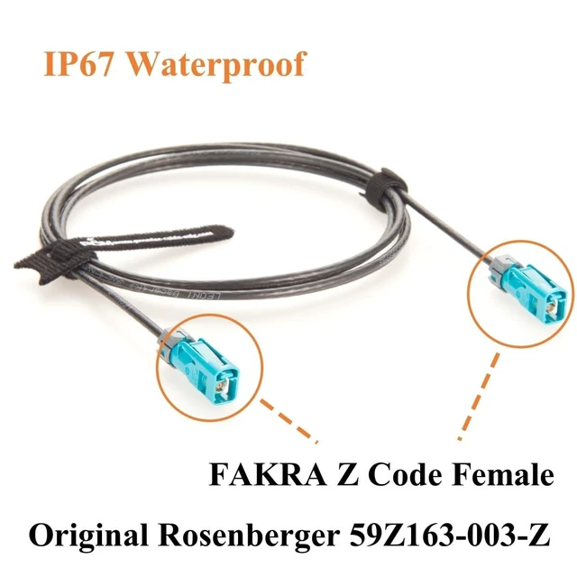 Alt view image 8 of 10 - IP67 Waterproof Rosenberger Fakra Z Female to Female RF Coaxial Cable 59Z163-003-Z Vehicle GPS Antenna Cable for GMSL2 & FPD-Link III Camera, ADAS, Embedded Vision Cameras, Infotainment (2M/6.6FT)