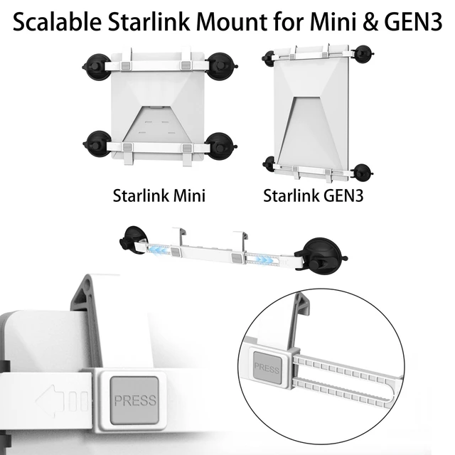 Alt view image 9 of 10 - Starlink Mini/GEN3 Suction Cup Mount Starlink Accessories for Car Sunroof