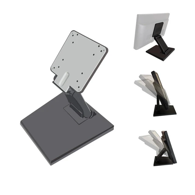 Alt view image 6 of 10 - Adjustable Monitor Stand Foldable Monitor Mount for 10-27 Inch LCD TV Screens with Installing Holes 75x75mm & 100x100mm