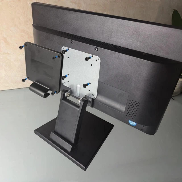 Alt view image 10 of 10 - Adjustable Monitor Stand Foldable Monitor Mount for 10-27 Inch LCD TV Screens with Installing Holes 75x75mm & 100x100mm