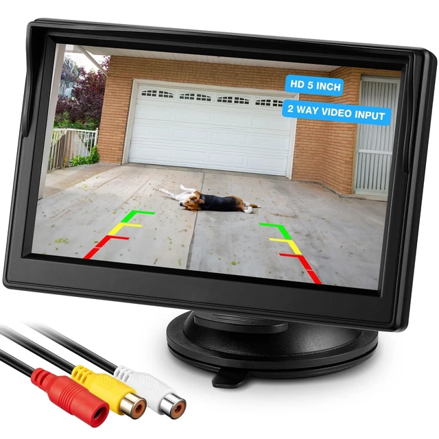 Alt view image 6 of 10 - Backup Camera Monitor Only - 5 Inch HD Image Back up Camera Screen for Cars Trucks SUVs Vans RVs Trailers Campers, Dashboard/Windshield Installation, 12V/24V, Camera Not Included (5 Inch)