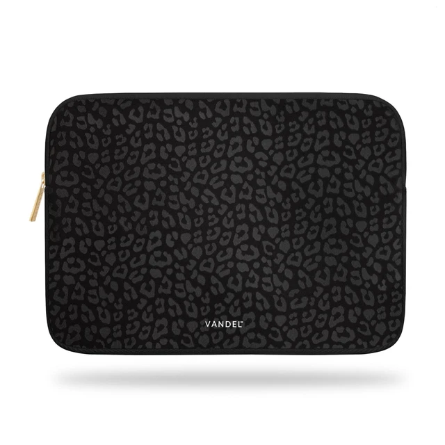 Alt view image 6 of 10 - Vandel MacBook Air 13 inch Laptop Sleeve, Fits 13-13.3 inch Laptops: Neoprene MacBook Air & Pro Case, Chromebook, HP Soft Cover ^^ Thin Computer Carrying Bag, Black Leopard Mac (M1 & M2) Pouch