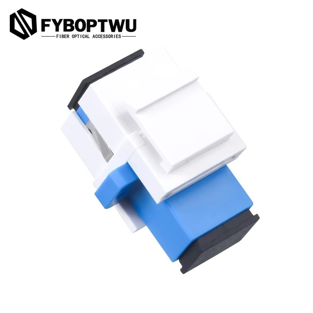 Alt view image 8 of 10 - fyboptwu - 20 pcs Fiber Optic Coupler SC Keystone Jack Coupler SC Simplex Singlemode UPC Adapter for Fiber Wall Plate (White)