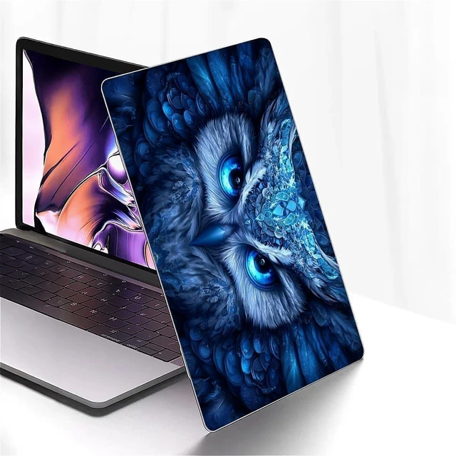 Alt view image 8 of 8 - Yicomon Compatible with MacBook Pro 13 inch Case A2338 M1 A2251 A2289 A2159 A1989 A1708 A1706, Plastic Hard Shell Case for Mac Pro 13 (2017-2021) - Leopard Blue Butterfly- Blue Eyes Owl