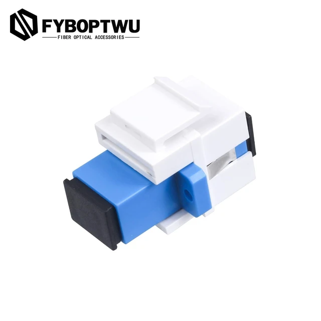Alt view image 7 of 10 - fyboptwu - 20 pcs Fiber Optic Coupler SC Keystone Jack Coupler SC Simplex Singlemode UPC Adapter for Fiber Wall Plate (White)
