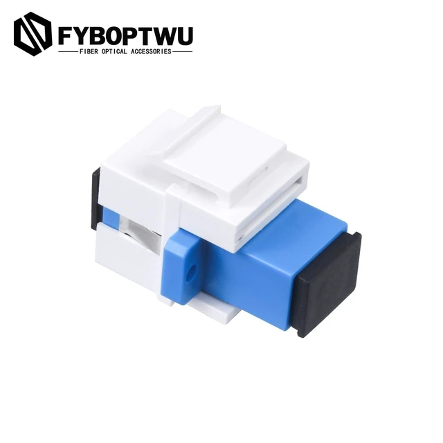 Alt view image 9 of 10 - fyboptwu - 20 pcs Fiber Optic Coupler SC Keystone Jack Coupler SC Simplex Singlemode UPC Adapter for Fiber Wall Plate (White)