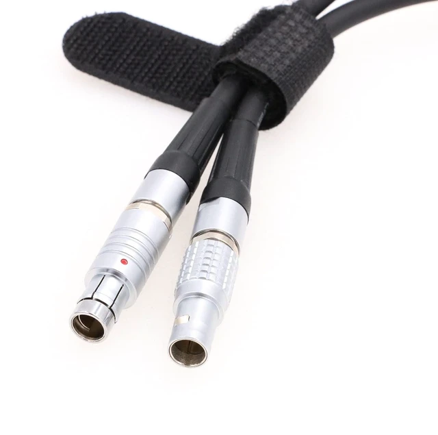 Alt view image 6 of 8 - ZBLZGP RS Fischer 3 Pin Male to 0B 2 Pin Male Power Cable for Teradek Bond Bolt SmallHD Monitor (Straight)