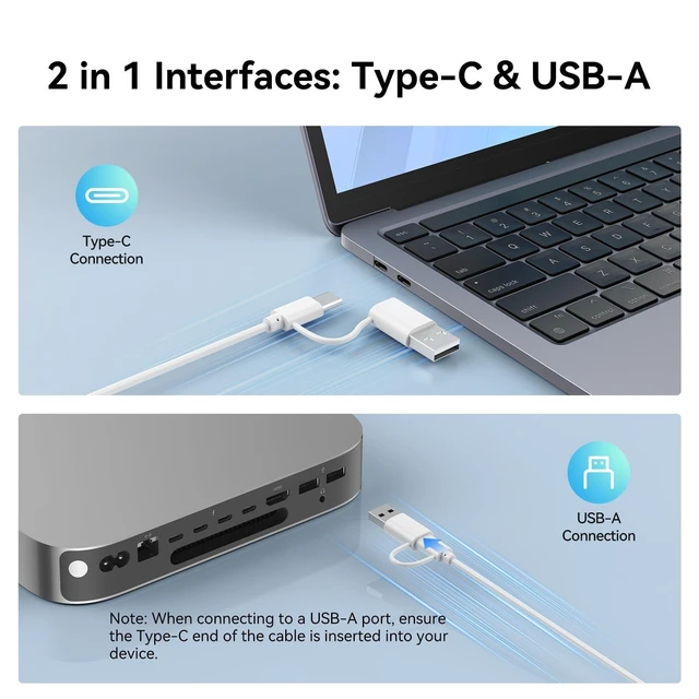 Alt view image 7 of 10 - TECKNET USB Wired Keyboard and Mouse Compatible with Mac, Dual Interface(Type-C and USB A), Ergonomic Slim Keyboard Set for PC/Laptop, Compatible with MacBook, iMac, Mac mini/Pro, White