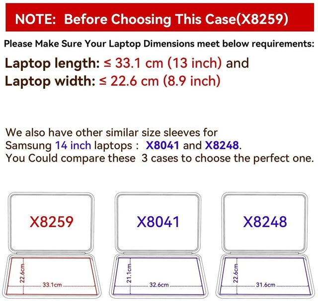 Alt view image 7 of 10 - Smatree Hard EVA Protective Sleeve Case Compatible for 14 inch Samsung Galaxy Chromebook Go Laptop Notebook Bag (X8259)
