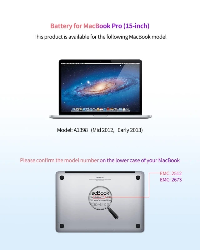 Alt view image 7 of 10 - ASMARK A1417 Battery Replacement for MacBook Pro 15-inch A1398(Mid 2012,Early 2013) Retina