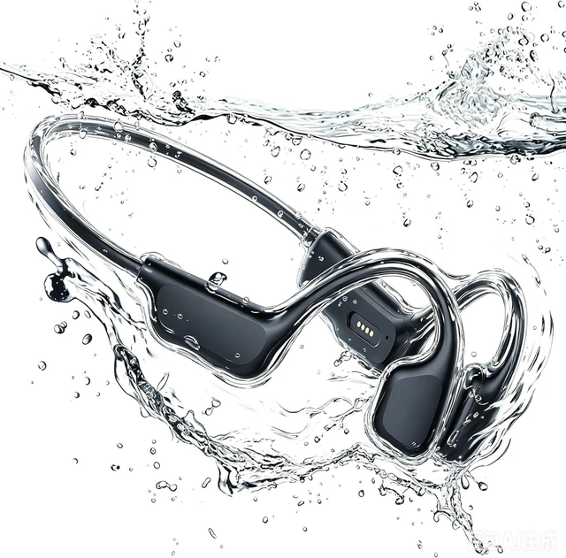 Alt view image 5 of 8 - UouNeaCo Bone Conduction Headphones for Swimming, Bluetooth 5.4 Open-Ear Sports Earbuds, Built-in MP3 Player with 32GB Memory, IPX8 Waterproof Running Headset with AI Mic for Cycling/Hiking
