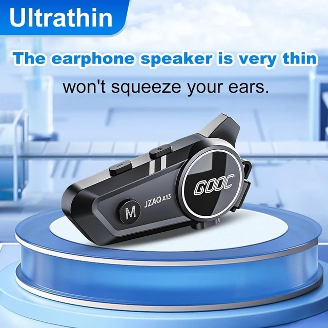 Alt view image 9 of 10 - JZAQ Motorcycle Helmet Bluetooth Headset Helmet Bluetooth Intercom 2 Riders Noise Cancellation Speakers Communication Systems Motorcycle Riding/ski/Cycling/Sports2PC