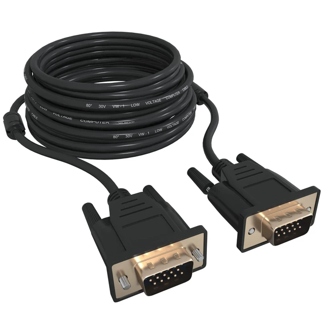 Alt view image 6 of 10 - Tupavco TP606 - VGA Cable 30ft - Computer/Monitor/Projector/PC/TV Cord 15 PIN, 30 Feet Long Video Cord
