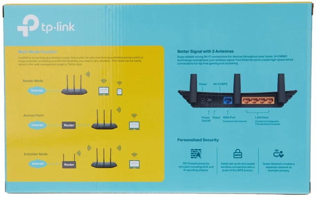 Alt view image 8 of 10 - TP-Link N450 WiFi Router - Wireless Internet Router for Home (TL-WR940N)
