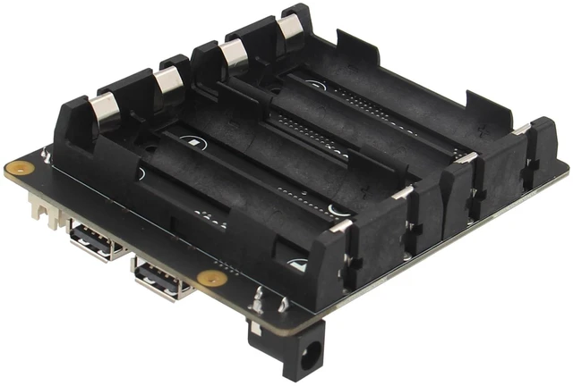 Alt view image 6 of 10 - Geekworm X1202 4-Cell 5V UPS Shiled for Raspberry Pi 5^^ Max 5.1V 5A Output^^Wide 6-18V Input^^Auto Power On^^Safe Shutdown^^Power Loss Detection