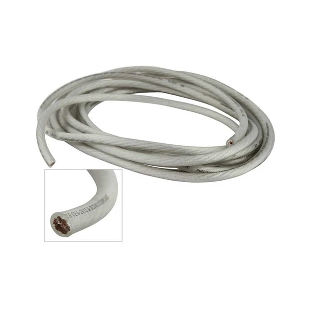 Alt view image 2 of 2 - NVX XW4WH20 20 ft. of Frosted White True Spec 4-Gauge EnvyFlex Power/Ground Wire Cable for Car Audio